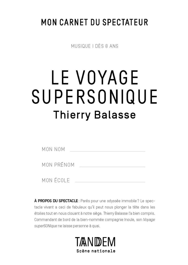 Tandem - Carnet LE VOYAGE SUPERSONIQUE<br>• Mai 2019