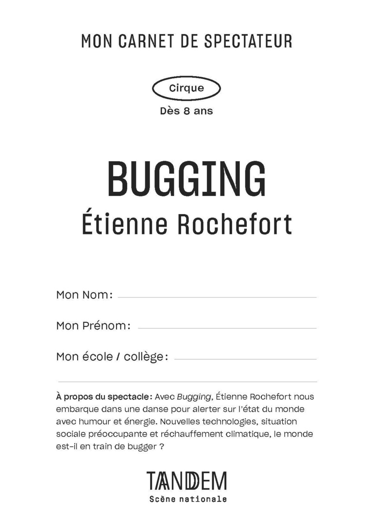 Tandem - Carnet BUGGING<br>• Fév. 2023